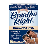 Breath Right&nbsp;Nasal strips&nbsp;relieves nasal congestion caused by colds & allergies, reduces snoring, drug-free, tan large Full-Size Picture